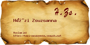 Házi Zsuzsanna névjegykártya